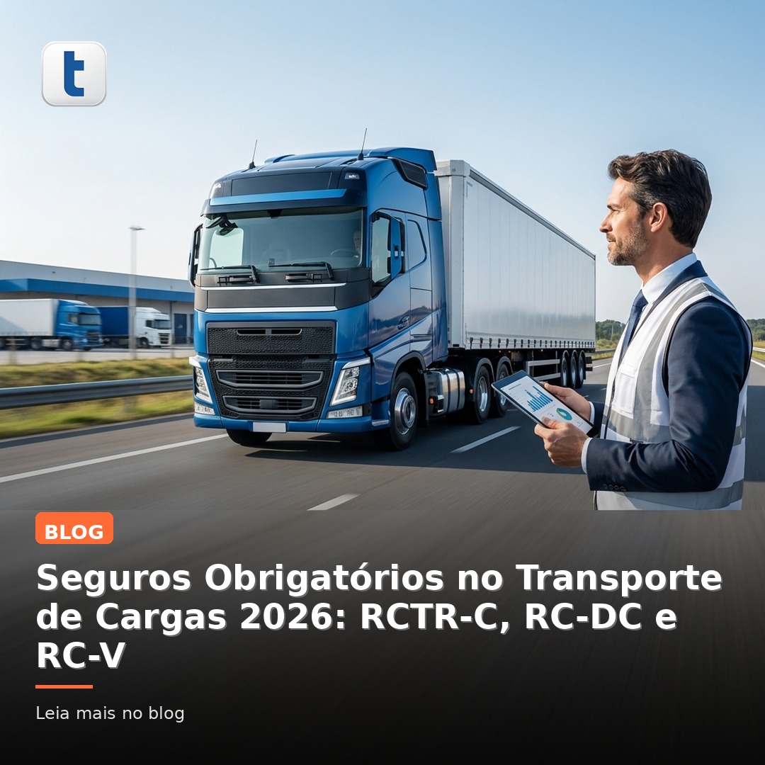 Seguros obrigatórios no transporte de cargas 2026: RCTR-C, RC-DC e RC-V — guia completo para transportadoras